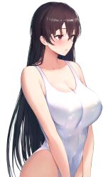 1girls 2d 2d_(artwork) 2d_artwork adult adult_female bare_arms bare_chest bare_hands bare_hips bare_shoulders bare_skin belly belly_button big_breasts bikini black-haired_female black_hair blush blush_face blushing_female breasts busty busty_female cleavage collarbone curvaceous curvaceous_body curvaceous_female curvaceous_figure curvaceous_hips curvy curvy_body curvy_female curvy_figure curvy_hips digital digital_art digital_drawing digital_drawing_(artwork) digital_media digital_media_(artwork) exposed_arms exposed_chest exposed_hips exposed_shoulders exposed_skin eyebrows_visible_through_hair female female_focus female_only hair_between_eyes high_resolution highres hourglass_figure large_boobs large_breasts lean_figure linea_alba lips long_hair mature mature_female midriff narrow_waist navel nipple_bulge one-piece_swimsuit original original_art original_artwork original_character pigone plump_breasts red-eyed_female red_eyes shoulders simple_background slender_body slender_waist slim_waist solo standing stomach swimsuit swimwear upper_body white_background white_bikini white_one-piece_swimsuit white_swimsuit white_swimwear wide_hips