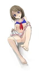 1girls 2d 2d_(artwork) 2d_artwork areolae belly belly_button blue-eyed_female blue_eyes breasts brown-haired_female brown_eyebrows brown_hair calves cleft_of_venus collarbone digital digital_art digital_drawing digital_drawing_(artwork) digital_media digital_media_(artwork) exposing exposing_breasts exposing_chest exposing_pussy exposing_self eyebrows_visible_through_hair feet female female_focus female_only fingers foot_up full_body ginto groin head_tilt high_resolution highres kantai_collection knee_up knees lean_figure leg_up legs legs_apart legs_spread licking_lips looking_at_viewer maya_(kantai_collection) medium_breasts midriff narrow_waist navel nipples parted_bangs presenting_breasts presenting_pussy presenting_vagina pussy pussy_lips shoulders showing_breasts showing_chest showing_pussy showing_vagina simple_background slender_body slender_waist slim_waist solo spread_legs spreading_legs spreading_thighs thighs tilted_head toes uncensored uncensored_breasts uncensored_nipples uncensored_pussy uncensored_vagina vulva vulva_line white_background