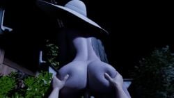 1boy 1girls 3d 3d_(artwork) 3d_animation 3d_model animated asian asian_female asian_mythology big_ass bigger_female black_hair curvaceous curvy curvy_figure female grey_body grey_skin hasshaku-sama hat huge_ass large_ass lazyprocrastinator long_hair longer_than_10_seconds male_pov monster_girl night no_sound outdoor pov reverse_cowgirl_position riding riding_penis sex shorter_male shorter_than_30_seconds size_difference smaller_male tagme taller_female thick_thighs thighs video wide_hips