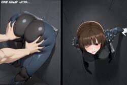1boy 1boy1girl 1girls ai_generated animated animation ass ass_focus ass_grab atlus big_ass big_butt blush bodysuit breasts brown_hair clenched_teeth clothed clothed_female crown_braid english_text female from_behind gloves grabbing_another's_ass grok groping huge_ass huge_butt lt4_ai makoto_niijima male medium_breasts multiple_views persona persona_5 phantom_thief_suit pushing red_eyes scarf self_upload short_hair shoulder_pads shoulder_spikes solo_focus sound sound_effects stable_diffusion struggling stuck stuck_in_object stuck_in_wall tagme text through_wall video what_are_you_doing,_step_bro? white_gloves wide_hips