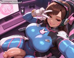 1futa abs ai_generated armpits arms_up balls ballsack bangs belly big_balls big_breasts big_penis birrchyart bodysuit breasts brown_eyes brown_hair clothed clothing cock cock_keyhole_clothing computer covered_abs curvaceous curvy curvy_body curvy_figure d.va dick dickgirl erect_penis erection facepaint female foreskin from_above futa_only futanari gamer gamer_chair gamer_girl gaming gaming_chair genitals gloves grin headphones hips huge_balls huge_breasts huge_cock intersex keyboard large_breasts large_penis legs light_skin lips lipstick logo long_hair looking_at_viewer monitor neon_lights overwatch overwatch_2 peace_sign penis penis_out pilot_suit pink_lips pink_lipstick posing precum selfie shiny_skin sitting skin_tight smile smiling smiling_at_viewer solo solo_focus solo_futa spread_legs swept_bangs testicles thick thick_legs thick_penis thick_thighs thighs uncircumcised uncut veiny_penis whisker_markings