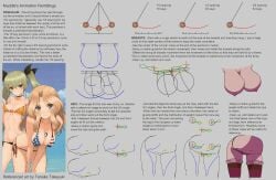 animated bent_over big_breasts bikini bikini_bottom bikini_top blonde_hair bouncing_breasts breasts coin dog_tags gigantic_breasts hanging_breasts how-to_guide huge_breasts hypnotic_breasts large_breasts long_hair muddle pendulum swaying_breasts swaying_hips text thighhighs tony_taka tutorial