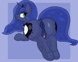 5:4 anus ass big_butt clitoris equid equine female feral friendship_is_magic genitals hasbro hi_res horn looking_back mammal my_little_pony nozukznsfw princess_luna_(mlp) pussy solo unicorn