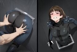 1boy 1boy1girl 1girls ai_generated animated animation ass ass_focus ass_grab atlus big_ass big_butt blush bodysuit breasts brown_hair clenched_teeth clothed clothed_female crown_braid female from_behind gloves grabbing_another's_ass grok groping huge_ass huge_butt lt4_ai makoto_niijima male medium_breasts multiple_views persona persona_5 phantom_thief_suit pushing red_eyes scarf self_upload short_hair shoulder_pads shoulder_spikes solo_focus sound sound_effects stable_diffusion stuck stuck_in_object stuck_in_wall tagme through_wall video what_are_you_doing,_step_bro? white_gloves wide_hips