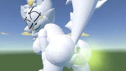 3d 3d_(artwork) adult_female anus anus_peek ass_focus bent_forward big_breasts blank_background blush_lines breasts chest_tuft closed_eyes cloud clouds fart fart_cloud fart_fetish farting feline_humanoid female flower_in_hair fluffy_tail furry furry_female furry_only hand_on_knee high_quality legs_apart looking_pleasured looking_satisfied naked naked_female naked_furry nude nude_female nude_furry pointy_nipples presenting presenting_hindquarters pubic_hair pussy pussy_peek raised_tail rec_room shaded standing sunny_(melodynotmel) syntholsoul tagme vagina