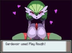 1girls 2d alternate_version_at_source animated big_breasts black_background blank_background blush breasts cowgirl_position female gameplay_mechanics gardevoir heart human human_on_pokemon interspecies loop looping_animation nintendo nipples no_sound penetration penis penis_in_pussy pixel_animation pixel_art pokemon pokemon_(species) pokemon_move pokephilia pov pussy riding_penis sex tagme text text_box turtle_sausage vaginal_penetration vaginal_sex video