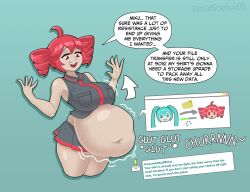 2girls after_vore ass_expansion blush breast_expansion digestion digestion_noises female_pred female_prey hatsune_miku kasane_teto monsterbroth multiple_girls sequence smile vocaloid vore weight_gain