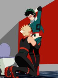 bathroom_sex bathroom_stall cum cum_in_mouth cum_inside duo dustin_c gay izuku_midoriya katsuki_bakugou male male/male male_only my_hero_academia oral oral_penetration oral_sex penis penis_out pubic_hair sex yaoi