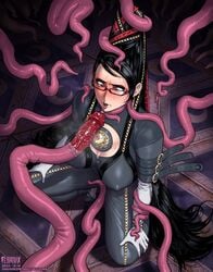 1girls 2020 bayonetta bayonetta_(character) beehive_hairdo big_breasts black_hair blush bodysuit breasts cleavage cleavage_cutout clothed_female clothing deepthroat deepthroat_mark dubious_consent fellatio fellatrix female female_protagonist fully_clothed gag gasp gasping glasses gloves hands_on_own_thighs imminent_fellatio imminent_oral imminent_tentacle_rape kneeling large_breasts long_hair looking_at_tentacle nipple_bulge open_mouth oral penis_tentacles pink_tentacles restrained saliva_trail sega solo solo_female spread_legs steam subscribestar swept_bangs tapering_tentacles tentacle tentacle_around_arm tentacle_around_neck tentacle_fellatio tentacles veiny_tentacle very_long_hair video_games