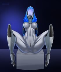 aleen'zeta alien alien_girl breasts hood legs_spread mask mass_effect pussy quarian skyline19 teqa thick_ass thick_thighs