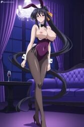 akeno himejima from high school dxd by digitalwaifugallery