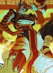 master_tigress kung_fu_panda dreamworks furry furry_only furry_female looking_at_viewer tigress tigress_(kung_fu_panda) yellow_sclera red_eyes feline feline_humanoid 1girls