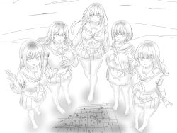 gadengts giantess skirt multiple_girls