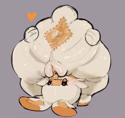 anal_fluids_bubble anus autofelching blush blush_lines bodily_fluids butt cheek_tuft dipstick_ears dripping ear_markings facial_tuft female female_only generation_8_pokemon genital_fluids grey_background heart_reaction hi_res multicolored_ears nintendo overweight overweight_female pokemon pokemon_(species) presenting presenting_hindquarters qwpeowqpe scorbunny scut_tail short_tail simple_background solo spread_butt spreading standing tail tongue tuft vaginal_fluid_drip vaginal_fluids white_body white_skin yellow_anus yellow_ear_tips yellow_heart yellow_inner_ear yellow_inner_vulva yellow_paws yellow_tongue