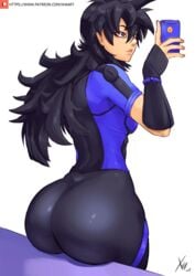 1girls ass big_ass commission dragon_ball dragon_ball_xenoverse female original_character saiyan selfie tagme xhaart xhan-art