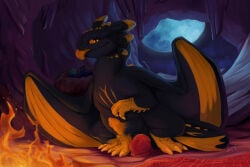 anal anal_penetration animal_genitalia bedding blanket bodily_fluids butt campfire cave cory_(corythenightfury) dildo dildo_sitting dragon dreamworks dripping erection european_mythology feral fury_(httyd) genital_fluids genital_slit genitals hamham5 hi_res how_to_train_your_dragon inside light looking_at_viewer male markings masturbation moon moonlight multiple_toys mythological_creature mythological_scalie mythology night night_fury penetration penis precum precum_drip reptile ridged_penis riding_dildo scalie sex_toy solo spread_legs spreading star tapering_penis tongue tongue_out toying_self western_dragon