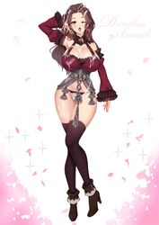 1girls bare_thighs brown_hair cleavage cum cum_on_body cum_on_breasts cum_on_face cum_on_hair cum_on_hand cum_on_leg cum_on_lower_body dorothea_arnault earrings fire_emblem fire_emblem:_three_houses green_eyes high_heels huge_breasts large_breasts long_hair long_sleeves looking_at_viewer nintendo one_eye_closed open_mouth panties partially_visible_vulva post-timeskip solo thick_thighs thighhighs virus-g white_panties wide_hips wink