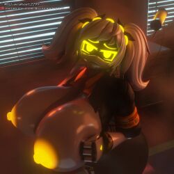 1girls 3d big_boobs big_breasts black_clothing boobs breasts breasts_bigger_than_head female female_focus female_only j_(murder_drones) murder_drones revealing_breasts robot robot_girl robot_humanoid showing_breasts silver2299 solo solo_female solo_focus tail yellow_eyes