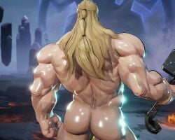 1boy ass back_view bara beefy biceps big_ass big_butt big_muscles blonde blonde_hair bubble_ass bubble_butt gay huge_ass huge_butt light-skinned_male light_skin long-haired_male long_hair male male_focus male_only muscles muscular muscular_male naked nude nude_male solo solo_focus solo_male thick_ass thick_thighs muscular_ass marvel marvel_rivals thor_(marvel) thor_(marvel_rivals) standing hammer holding_hammer braid braided_ponytail ponytail muscular_shoulders muscular_forearms completely_nude dilf bara_ass mature mature_male game_mod nude_mod back_muscles muscular_back triceps