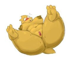 1girls alphys anthro big_thighs blush breasts brisky_boi enormous_thighs eyelashes fat fat_female fat_thighs feet furry furry_female furry_only glasses huge_thighs large_thighs legs_up lizard looking_at_viewer lying_on_back mature mature_female nipples nude nude_female overweight overweight_female pussy reptile scalie solo solo_female solo_focus tail thick_thighs thighs undertale undertale_(series) white_background yellow_skin