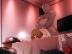 1boy 1girls animated ass bbaltong blowjob blush condom dark-skinned_male doggy_style fellatio female from_behind idolmaster idolmaster_million_live! naked no_sound nude oral penetration penis phone pussy recording sex sex_from_behind sex_toy squirting suou_momoko tagme television used_condom vibrator video