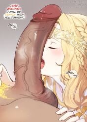 2boys blonde_hair closed_eyes cock_hungry cock_worship elden_ring english_text fellatio femboy femboy_focus feminine_male fromsoftware gay_male gu599 highfuckfem huge_cock large_penis licking licking_penis light-skinned_male light_skin male male_on_femboy male_only miquella oral penis penis_awe penis_lick penis_on_face penis_on_head promised_consort_radahn saliva saliva_trail shadow_of_the_erdtree starscourge_radahn uncensored