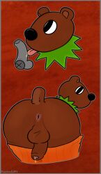 png digital_media_(artwork) hi_res highres old_art 2025 felixmcfurry furry furry_only only_furry no-human no_human no_humans non-human non-human_only anthro anthro_only anthro_male male_anthro male male_only only_male furry_male male_furry solo solo_male male_solo furry_solo solo_furry solo_anthro anthro_solo 1boy the_mysterious_house johnny_bear_(the_mysterious_house) bear ursid brown_fur brown_body cub young young_male cub_male male_cub halloween halloween_costume holidays black_nose yellow_clothing pants_down butt ass male_butt male_ass ass_focus butt_focus male_butt_focus male_ass_focus tail anus male_anus penis cock dick balls testicles foreskin uncircumcised precum genital_fluids anon 2boys duo disembodied_penis tongue tongue_out pink_tongue licking_penis gay oral m/m male/male male_on_male faceless_male grey_penis simple_background plain_background red_background border outline saliva saliva_on_penis the_walten_files