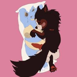 2d_animation animal_genitalia animal_penis animated anthro balls big_balls border_collie canid canine canine_genitalia canine_penis canis coconut_(cokotheschnoot) collie dakimakura domestic_dog duo eyes_closed female feral frame_by_frame generation_1_pokemon genitals grinding herding_dog hi_res hug hugging_object hugging_pillow jewelry looking_pleasured male male_only mammal masturbation necklace nidoqueen nintendo overweight overweight_anthro overweight_female pastoral_dog pawpads penis pillow pillow_humping pokemon pokemon_(species) sheepdog solo squidball tail tail_motion tailwag tongue tongue_out