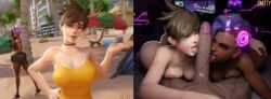 1boy 1boy2girls 2girls 2girls1boy 3d before_and_after big_ass big_breasts big_penis bisexual bisexual_female brown_body brown_hair brown_skin curvy curvy_figure dark-skinned_female dark_skin dialogue english_text green_eyes hand_on_butt hourglass_figure huge_ass huge_breasts huge_cock instant_loss_2koma interracial large_thighs latina latina_female lesbian_with_male licking licking_penis light-skinned_female light-skinned_male light_skin male_pov overwatch overwatch_2 pale-skinned_female pale-skinned_male pale_skin purple_eyes purple_hair smitty34 sombra tan_body tan_skin text threesome tracer voluptuous white_female white_male white_skin wide_hips