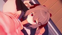 1girls 3d 3d_animation blowjob cum cum_in_mouth cum_on_body cum_on_clothes cum_on_face evil_neuro fellatio female indie_virtual_youtuber male naked_male oral oral_sex penis_in_mouth red_eyes smaller_female sound sucking_penis tagme unseen_male_face video virtual_youtuber vtuber wataamage