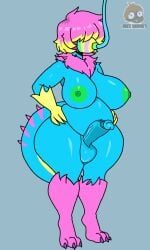 anika_(hex_monky) baryonyx big big_breasts body_transformation drone dronification futa_only futanari goo_transformation hex_monky identity_death mind_control naked_female scalie solo solo_female transformation werewire werewire_transformation