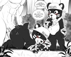 1boy 2girls anal anal_addiction anal_insertion anal_penetration anal_sex ass bearmon black_and_white blush dialogue digimon digimon_(species) digiphilia docsye doggy_style english_text eyelashes female female_focus female_penetrated hi_res human human_on_anthro interspecies looking_pleasured male male/female male_penetrating male_penetrating_female nude nude_male penetration penis penis_in_ass pleasured sex shortstack speech_bubble thick_ass thick_thighs