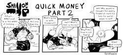 2boys anal_sex anthro ass back_view butt clothed clothing comic dialogue english_text erection erection_under_clothes faceless_male gay horns magic male male_only muscular muscular_male partially_clothed penetration sex solo solo_focus spedumon text warrior