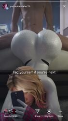 1boy 1girls 3d 3d_animation alenabyss animated ass cum cum_on_body cumshot evilaudio female female_penetrated fortnite gwen_stacy light-skinned_female light-skinned_male light_skin marvel marvel_comics penetration phone sex short_video shorter_than_30_seconds sound sound_effects spider-gwen spider-gwen_(fortnite) spider-man_(series) superheroine tagme thebredfactory_(va) video