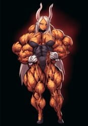 1girls abs b9tribeca biceps boku_no_hero_academia breasts female female_only hyper hyper_muscles mirko miruko muscles muscular muscular_arms muscular_female muscular_legs muscular_thighs my_hero_academia pecs veins veiny_muscles