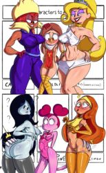 6girls adventure_time age_difference ass ass_grab big_breasts big_hero_6 big_hero_6:_the_series black_hair blonde_hair breast_size_difference breasts bubble_butt busty carol_(ok_k.o.!_let's_be_heroes) carol_kincaid cartoon_network crossover disney disney_channel double_ass_grab eastern_and_western_character erect_nipples eris_(billy_and_mandy) female female_focus female_only gem_(species) glasses gray_skin grey_skin height_difference honey_lemon hourglass_figure lipstick long_hair marceline marceline_abadeer marvel medium_breasts medli milf multiple_girls nintendo nipple_bulge nipples ok_k.o.!_let's_be_heroes pink_skin pinup pinup_pose pose posing reset_spinel_(steven_universe) short_hair six_fanarts_challenge size_difference skin_tight small_breasts spinel_(steven_universe) standing steven_universe steven_universe:_the_movie tayuri the_grim_adventures_of_billy_and_mandy the_legend_of_zelda the_wind_waker wide_hips wind_waker young yuri