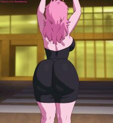 2d animated ass ass_clapping ass_focus black_dress effect effects horns jumping mina_ashido mina_ashido_time-skip mp4 my_hero_academia pink_hair pink_skin post-timeskip shieldshroud solo sound sound_edit superbusty thick_thighs tight_clothing twerking video voice voice_acted warning
