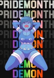 blue_body blue_hair clubette ehtma_reiner geometry_dash meme pride_month pridemonth_(meme) thighhighs