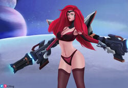 1girls big_breasts female green_eyes gun_goddess_miss_fortune league_of_legends miss_fortune red_hair steel_valkyries_series t3frog