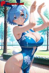 samandraai patreon ai_generated ai_assisted uncensored more_at_source cute cute_face long_hair detailed_background legs breasts breasts_out tits tits_out boobs boobs_out nipples pink_nipples sexy sex_from_behind sexy_armpits sexy_female sexy_clothing sexy_dress pussy pussy_juice pussy_juice_drip light_skin light-skinned_female light_body wet wet_pussy wet_body wet_skin wet_clothes wet_clothing female female_only female_focus female_human re:zero_kara_hajimeru_isekai_seikatsu re:zero rem_(re:zero) blue_hair blue_eyes short_hair dress chinese_clothes skirt bunny_ears