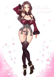 1girls bare_thighs brown_hair cleavage cum cum_on_body cum_on_breasts cum_on_face cum_on_hair cum_on_hand cum_on_leg cum_on_lower_body dorothea_arnault earrings fire_emblem fire_emblem:_three_houses green_eyes high_heels huge_breasts large_breasts long_hair long_sleeves looking_at_viewer nintendo one_eye_closed panties partially_visible_vulva post-timeskip smile solo thick_thighs thighhighs virus-g white_panties wide_hips