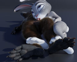 3_toes 3d 3d_(artwork) 5:4 5_toes ahe_gao anthro balls barefoot claws crossover disney duo erection feet female foot_focus genitals guardians_of_the_galaxy hi_res judy_hopps lagomorph leporid looking_pleasured male mammal marvel nude oral oral_penetration paws penetration penis procyonid rabbit raccoon rocket_raccoon rockyrcoon straight testicles toe_claws toes zootopia