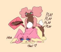 audino bodily_fluids cum cum_inside doggy_style female from_behind_position generation_5_pokemon genital_fluids goopyarts hi_res internal male male/female nintendo pokemon pokemon_(species) puff_(softestpuffss) remi_(goopyarts) sex