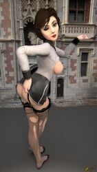 3d bioshock bioshock_infinite blue_eyes burial_at_sea busty elizabeth_comstock elizabeth_comstock_(burial_at_sea) female female_focus female_only hourglass_figure misterkingman tagme wide_hips