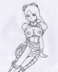 1girls alternate_costume big_breasts female female_only goddess hi-rez_studios madame_blade_serqet mythology pinup satanfield serqet_(smite) sketch smite solo