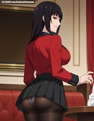 ai_generated aindroidparanoid ass big_ass big_breasts big_butt black_hair breasts busty curvy cute evil_smile fat_ass fat_butt female flirting huge_ass huge_breasts huge_butt jabami_yumeko jacket kakegurui large_ass large_breasts large_butt long_hair narrow_waist panties pantyhose red_eyes school_uniform seductive shirt skirt slim_waist stable_diffusion straight_hair taller_girl tight_clothing voluptuous waist