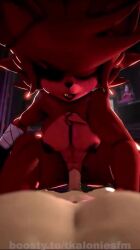 anthro anthro_penetrated big_ass big_breasts cowgirl_position cum_inside five_nights_at_freddy's foxy_(cally3d) foxy_(fnaf) fredina's_nightclub furry pov sex_toy tagme tkaloniesfm video