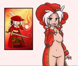 1girls breasts celestial_sins epic_battle_fantasy female nude open_clothes pussy red_mage tagme