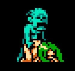 1girls animated breasts defeated game_cg green_hair long_hair monster nude nude_female pixel_animation pixel_art rape sex violation