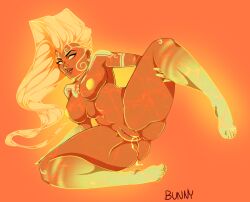 1girls anus big_breasts bunny_(artist) european_mythology female_only goddess hi-rez_studios looking_at_viewer mythology norse_mythology nude orange_body presenting presenting_pussy pussy smite sol_(smite) solo spread_legs thick_thighs wet wet_pussy